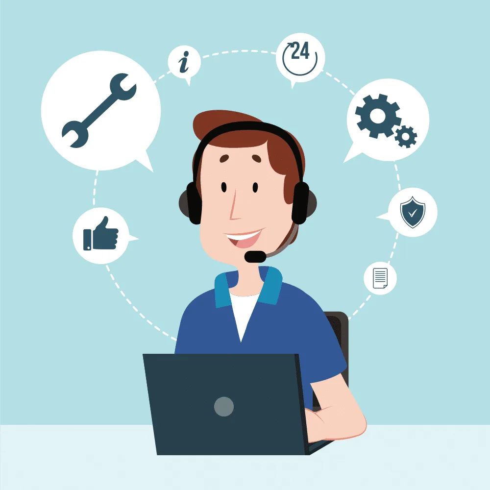 Contact support man PERIFACT factuur programma