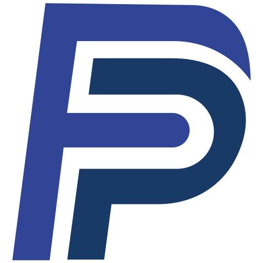 PERIFACT de letter P. Symbool voor snelle facturatie software